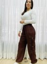 calça cargo lara marrom 08127