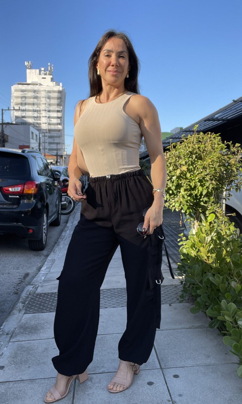calça cargo lara preta 08164