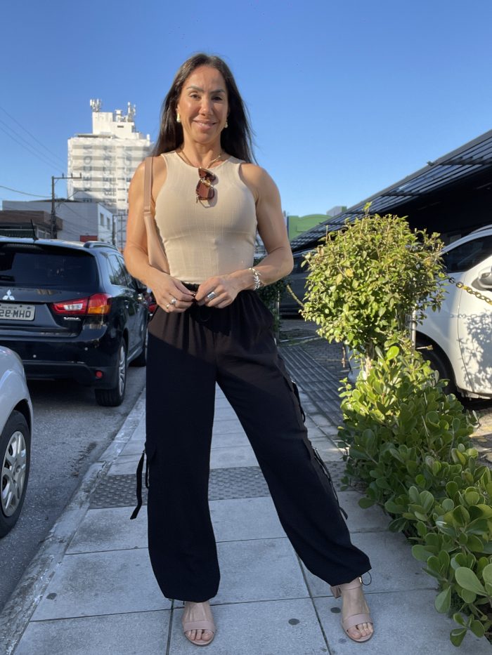 calça cargo lara preta 08164