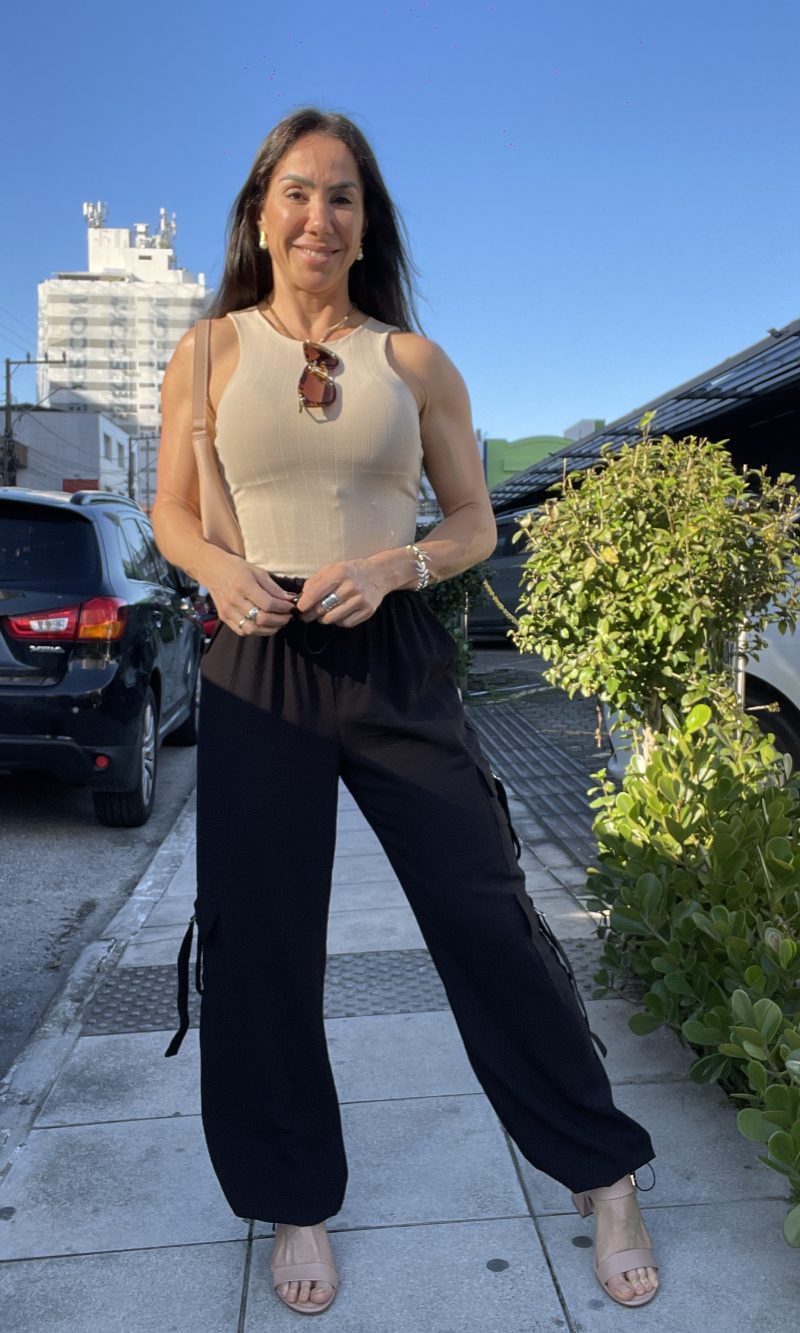 calça cargo lara preta 08164