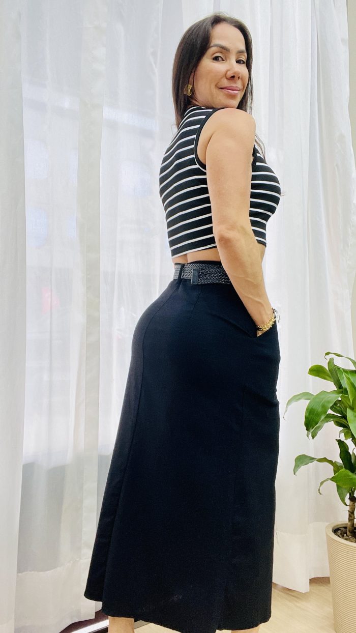 saia linho betina cru 08169 saia linho betina cru 08169